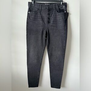 Banana Republic High Rise Skinny Jean, Black, Size 28